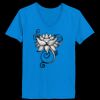 Ladies’  Junior Fine Jersey V-Neck Longer Length T-Shirt Thumbnail