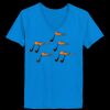 Ladies’  Junior Fine Jersey V-Neck Longer Length T-Shirt Thumbnail