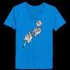 Ladies’  Junior Fine Jersey V-Neck Longer Length T-Shirt Thumbnail