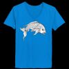 Ladies’  Junior Fine Jersey V-Neck Longer Length T-Shirt Thumbnail