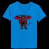 Ladies’  Junior Fine Jersey V-Neck Longer Length T-Shirt Thumbnail