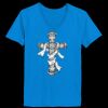 Ladies’  Junior Fine Jersey V-Neck Longer Length T-Shirt Thumbnail
