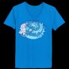 Ladies’  Junior Fine Jersey V-Neck Longer Length T-Shirt Thumbnail