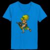 Ladies’  Junior Fine Jersey V-Neck Longer Length T-Shirt Thumbnail
