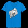 Ladies’  Junior Fine Jersey V-Neck Longer Length T-Shirt Thumbnail
