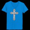 Ladies’  Junior Fine Jersey V-Neck Longer Length T-Shirt Thumbnail