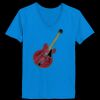 Ladies’  Junior Fine Jersey V-Neck Longer Length T-Shirt Thumbnail