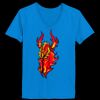Ladies’  Junior Fine Jersey V-Neck Longer Length T-Shirt Thumbnail