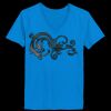 Ladies’  Junior Fine Jersey V-Neck Longer Length T-Shirt Thumbnail