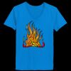 Ladies’  Junior Fine Jersey V-Neck Longer Length T-Shirt Thumbnail