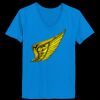 Ladies’  Junior Fine Jersey V-Neck Longer Length T-Shirt Thumbnail