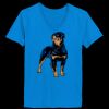 Ladies’  Junior Fine Jersey V-Neck Longer Length T-Shirt Thumbnail