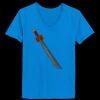 Ladies’  Junior Fine Jersey V-Neck Longer Length T-Shirt Thumbnail