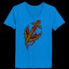Ladies’  Junior Fine Jersey V-Neck Longer Length T-Shirt Thumbnail