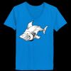 Ladies’  Junior Fine Jersey V-Neck Longer Length T-Shirt Thumbnail