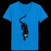 Ladies’  Junior Fine Jersey V-Neck Longer Length T-Shirt Thumbnail