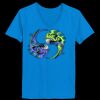 Ladies’  Junior Fine Jersey V-Neck Longer Length T-Shirt Thumbnail