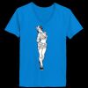 Ladies’  Junior Fine Jersey V-Neck Longer Length T-Shirt Thumbnail