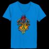 Ladies’  Junior Fine Jersey V-Neck Longer Length T-Shirt Thumbnail