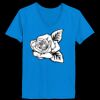 Ladies’  Junior Fine Jersey V-Neck Longer Length T-Shirt Thumbnail