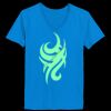 Ladies’  Junior Fine Jersey V-Neck Longer Length T-Shirt Thumbnail