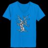 Ladies’  Junior Fine Jersey V-Neck Longer Length T-Shirt Thumbnail