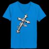 Ladies’  Junior Fine Jersey V-Neck Longer Length T-Shirt Thumbnail