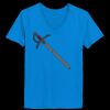 Ladies’  Junior Fine Jersey V-Neck Longer Length T-Shirt Thumbnail
