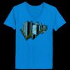 Ladies’  Junior Fine Jersey V-Neck Longer Length T-Shirt Thumbnail