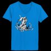 Ladies’  Junior Fine Jersey V-Neck Longer Length T-Shirt Thumbnail