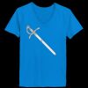 Ladies’  Junior Fine Jersey V-Neck Longer Length T-Shirt Thumbnail