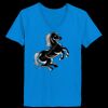Ladies’  Junior Fine Jersey V-Neck Longer Length T-Shirt Thumbnail