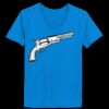 Ladies’  Junior Fine Jersey V-Neck Longer Length T-Shirt Thumbnail