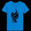 Ladies’  Junior Fine Jersey V-Neck Longer Length T-Shirt Thumbnail