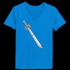 Ladies’  Junior Fine Jersey V-Neck Longer Length T-Shirt Thumbnail