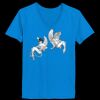 Ladies’  Junior Fine Jersey V-Neck Longer Length T-Shirt Thumbnail