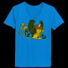 Ladies’  Junior Fine Jersey V-Neck Longer Length T-Shirt Thumbnail