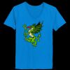 Ladies’  Junior Fine Jersey V-Neck Longer Length T-Shirt Thumbnail