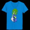 Ladies’  Junior Fine Jersey V-Neck Longer Length T-Shirt Thumbnail