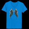 Ladies’  Junior Fine Jersey V-Neck Longer Length T-Shirt Thumbnail