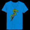 Ladies’  Junior Fine Jersey V-Neck Longer Length T-Shirt Thumbnail