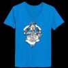 Ladies’  Junior Fine Jersey V-Neck Longer Length T-Shirt Thumbnail