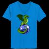 Ladies’  Junior Fine Jersey V-Neck Longer Length T-Shirt Thumbnail