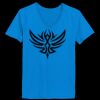 Ladies’  Junior Fine Jersey V-Neck Longer Length T-Shirt Thumbnail