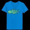 Ladies’  Junior Fine Jersey V-Neck Longer Length T-Shirt Thumbnail