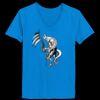 Ladies’  Junior Fine Jersey V-Neck Longer Length T-Shirt Thumbnail