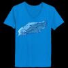 Ladies’  Junior Fine Jersey V-Neck Longer Length T-Shirt Thumbnail