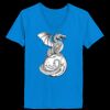 Ladies’  Junior Fine Jersey V-Neck Longer Length T-Shirt Thumbnail
