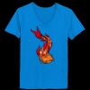 Ladies’  Junior Fine Jersey V-Neck Longer Length T-Shirt Thumbnail