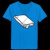 Ladies’  Junior Fine Jersey V-Neck Longer Length T-Shirt Thumbnail